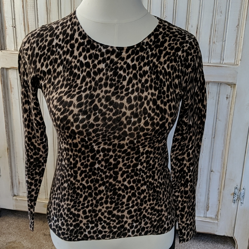 J.Crew women's animal print sweater. Sz S